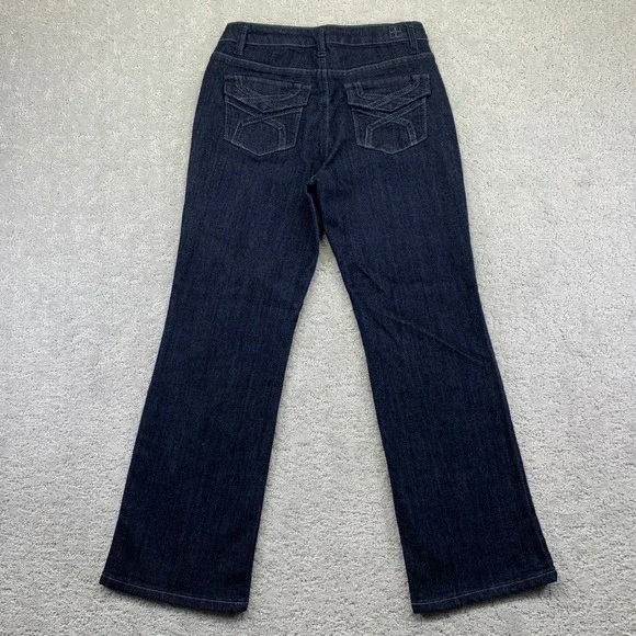 Salt Works NYCE Jeans‎ Womens 4P Med Rise Bootcut Dark Wash Denim 27x27 Actual - Picture 6 of 14